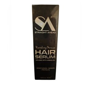 STRAIGHT AHEAD Revitalizing Moroccan Hair Serum 1.69 Fl Oz. New & Sealed